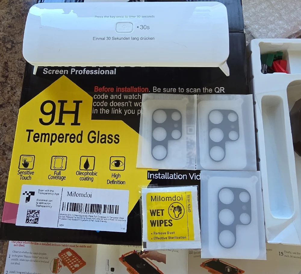 Glass Screen Protector Kit for Samsung 22 Ultra Phone
